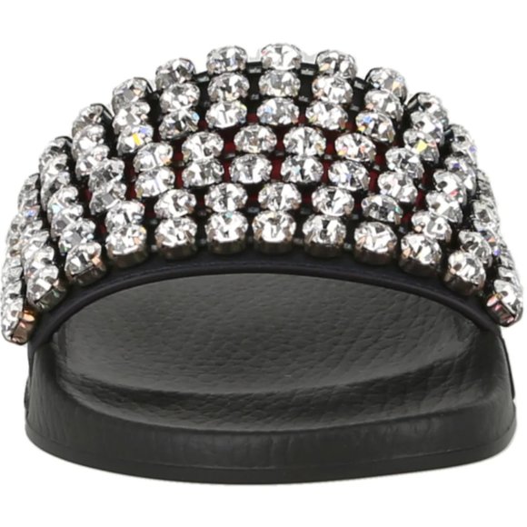 GUCCI Women's Crystal Embellished Slides Size 39IT (9US) Made in Italy - Picture 5 of 13